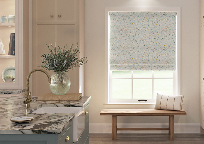 Malory, Aqua - Twist&Fit Roman Blind - Image 3